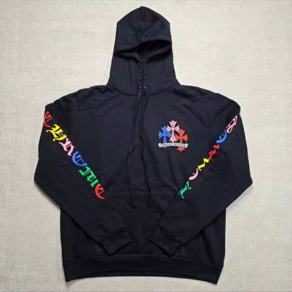 Chrome Hearts Black Sweatshirt with Vibrant Butterfly Design - Picture 2 of 4
